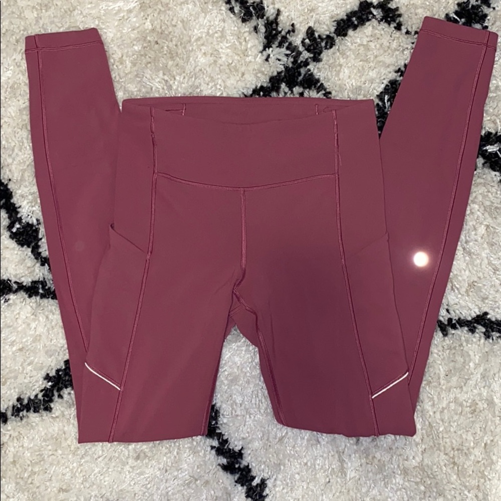Pink Lululemon Leggings Size 4